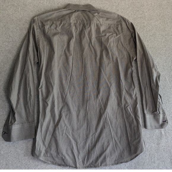 PAUL SMITH Men Dress Shirt Size 39 Classic Fit Geometric Button Up Preppy Italy - Picture 4 of 10